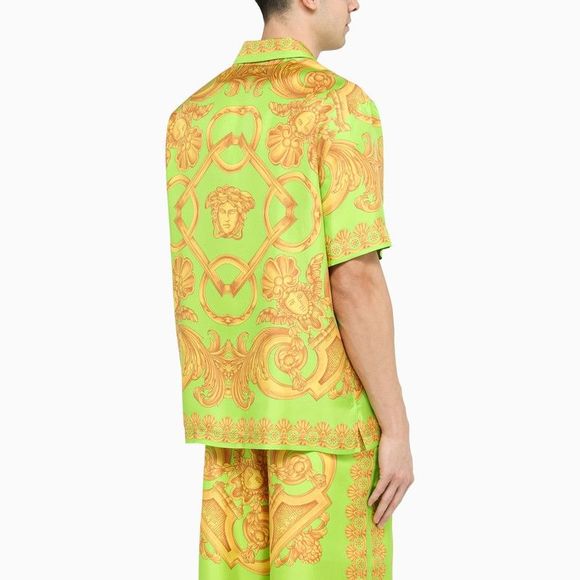 Versace Barocco 660 Lime/Gold Shirt - Picture 3 of 4